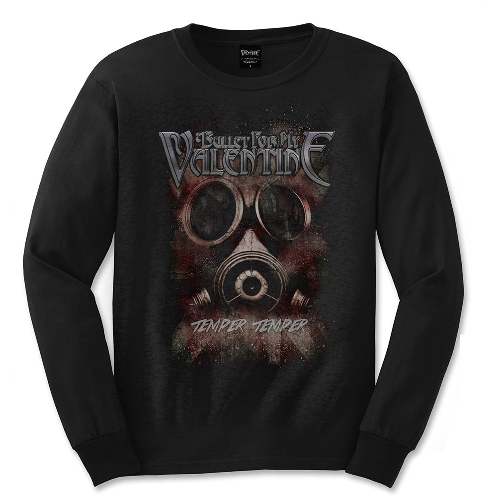 Billede af Bullet For My Valentine Temper Temper Gas Mask Langærmet t-shirt