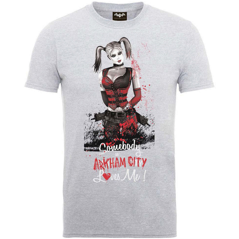 Billede af DC Comics Batman Arkham City Harley Quinn Somebody Loves Me T-shirt
