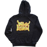 Billie Eilish Airbrush Flames Blohsh Hoodie mørkegrå front