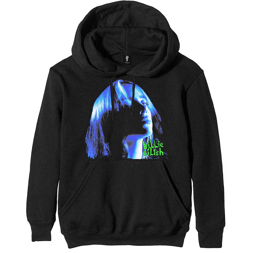 Billie Eilish: Neon Shadow Blue Pullover Hoodie