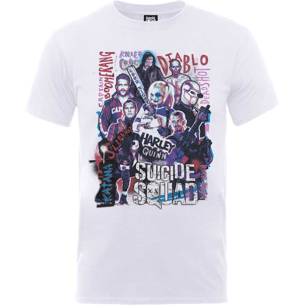 Billede af DC Comics Suicide Squad Harley's Character Collage T-shirt