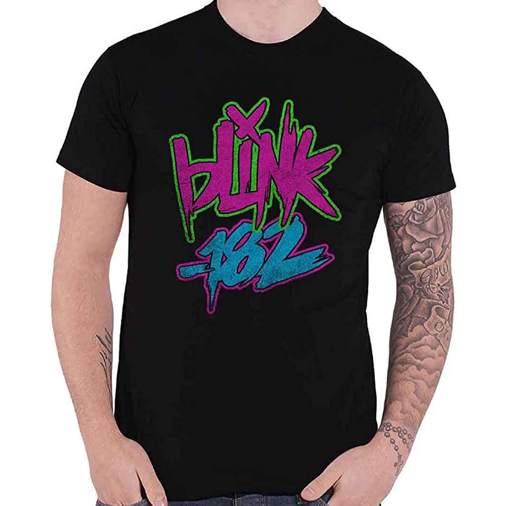 Billede af Blink-182 Neon Logo T-shirt sort