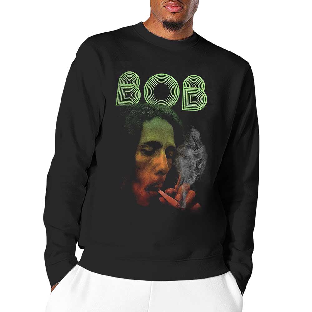 Bob Marley: Smoke Gradient Long Sleeved T-Shirt