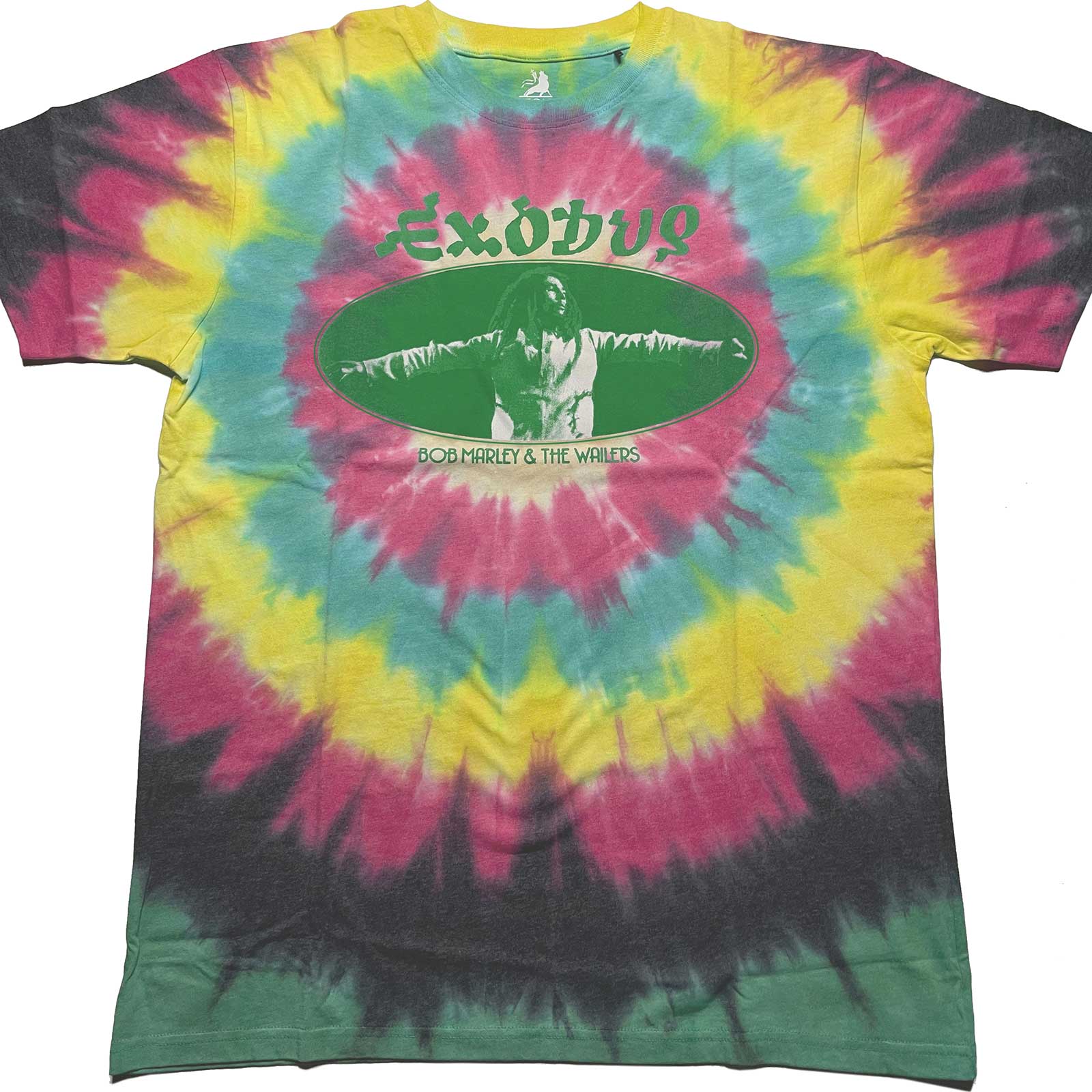 Bob Marley: Exodus Oval T-Shirt (Dye-Wash)
