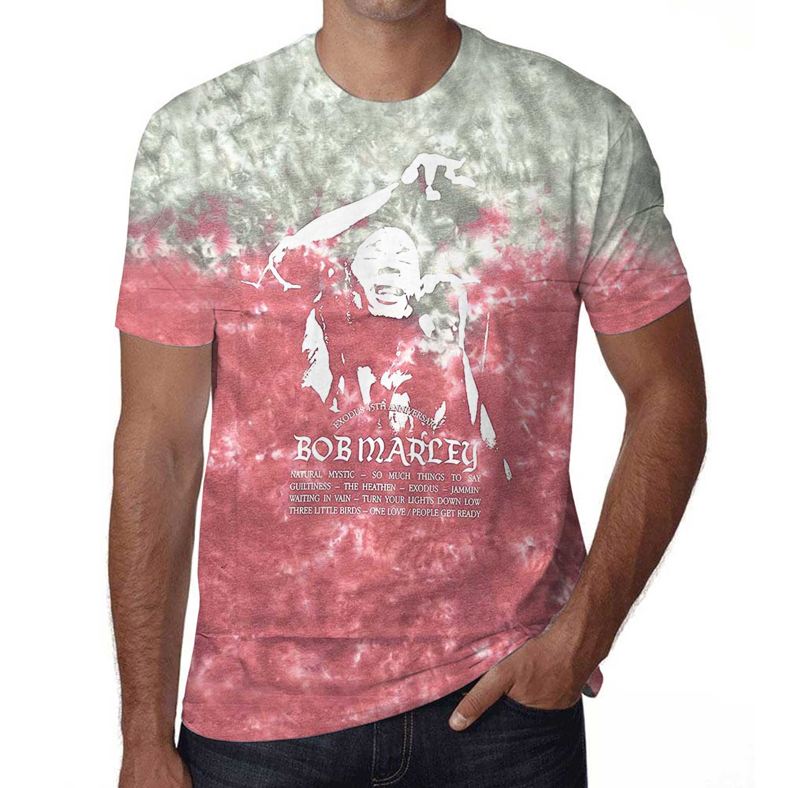 Bob Marley: Exodus Playlist T-Shirt (Dye Wash)
