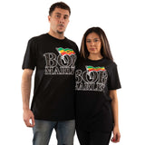Bob Marley: Flag Logo T-Shirt (Diamante)