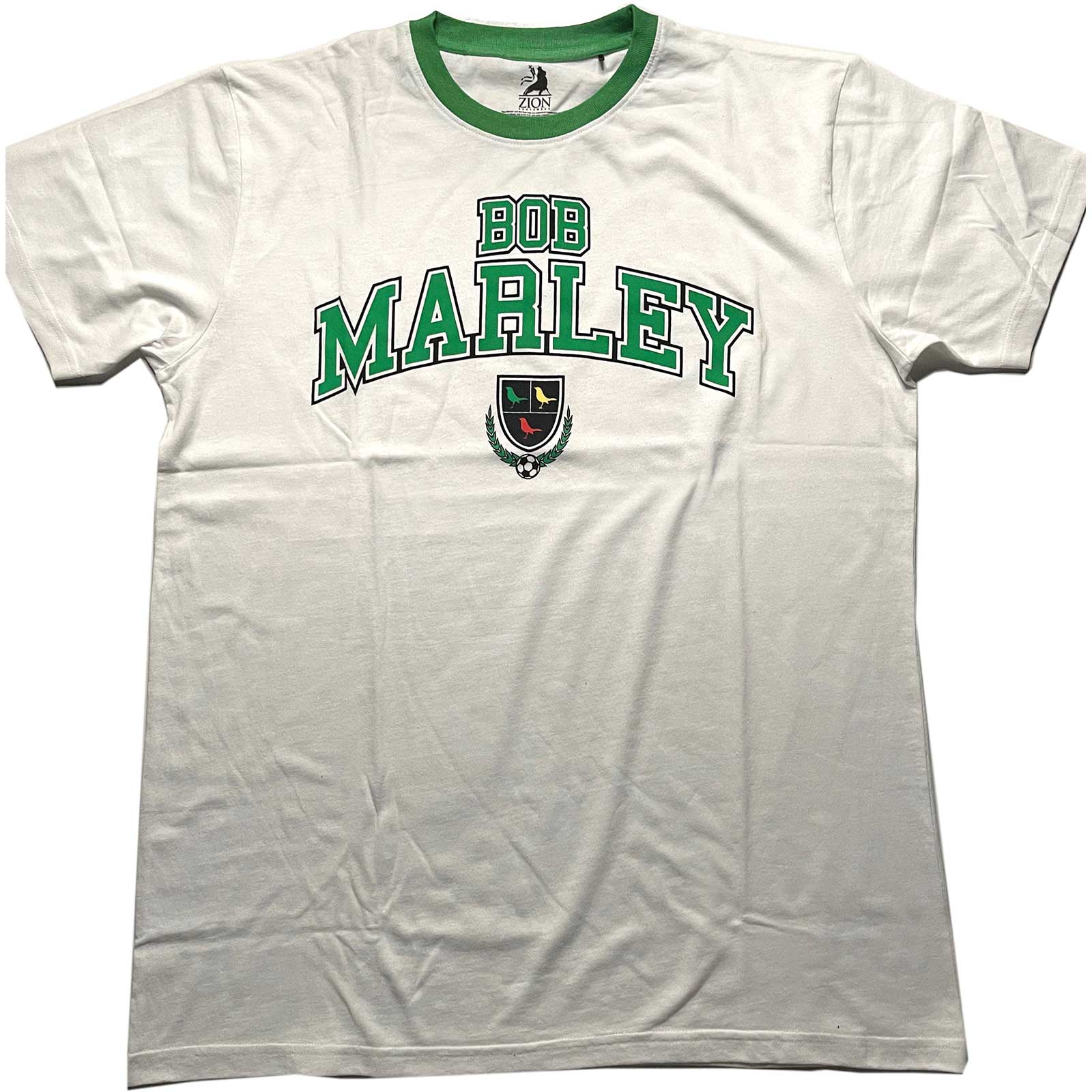Bob Marley: Collegiate Crest Ringer T-Shirt