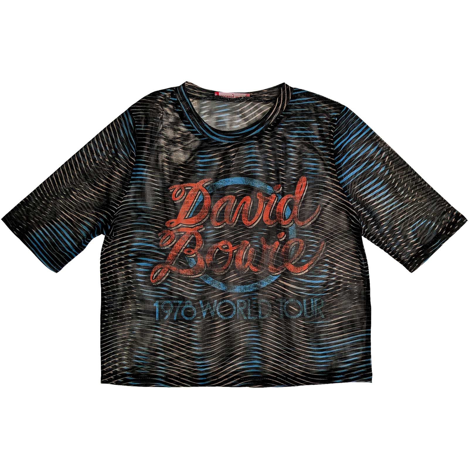 David Bowie: 1983 World Tour Crop Top (Kvinder) (Mesh)