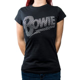 Billede af David Bowie Flash Logo T-shirt til kvinder