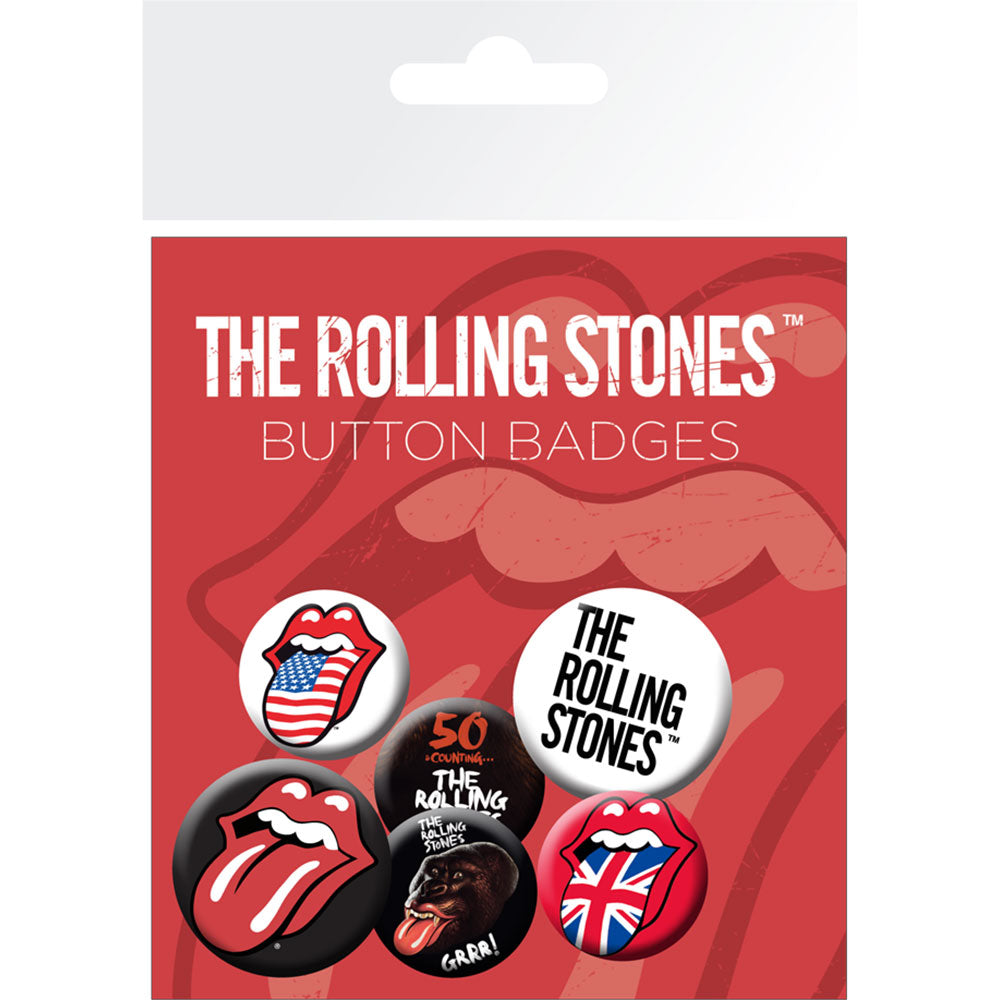 The Rolling Stones: Lips Button Badge Pack