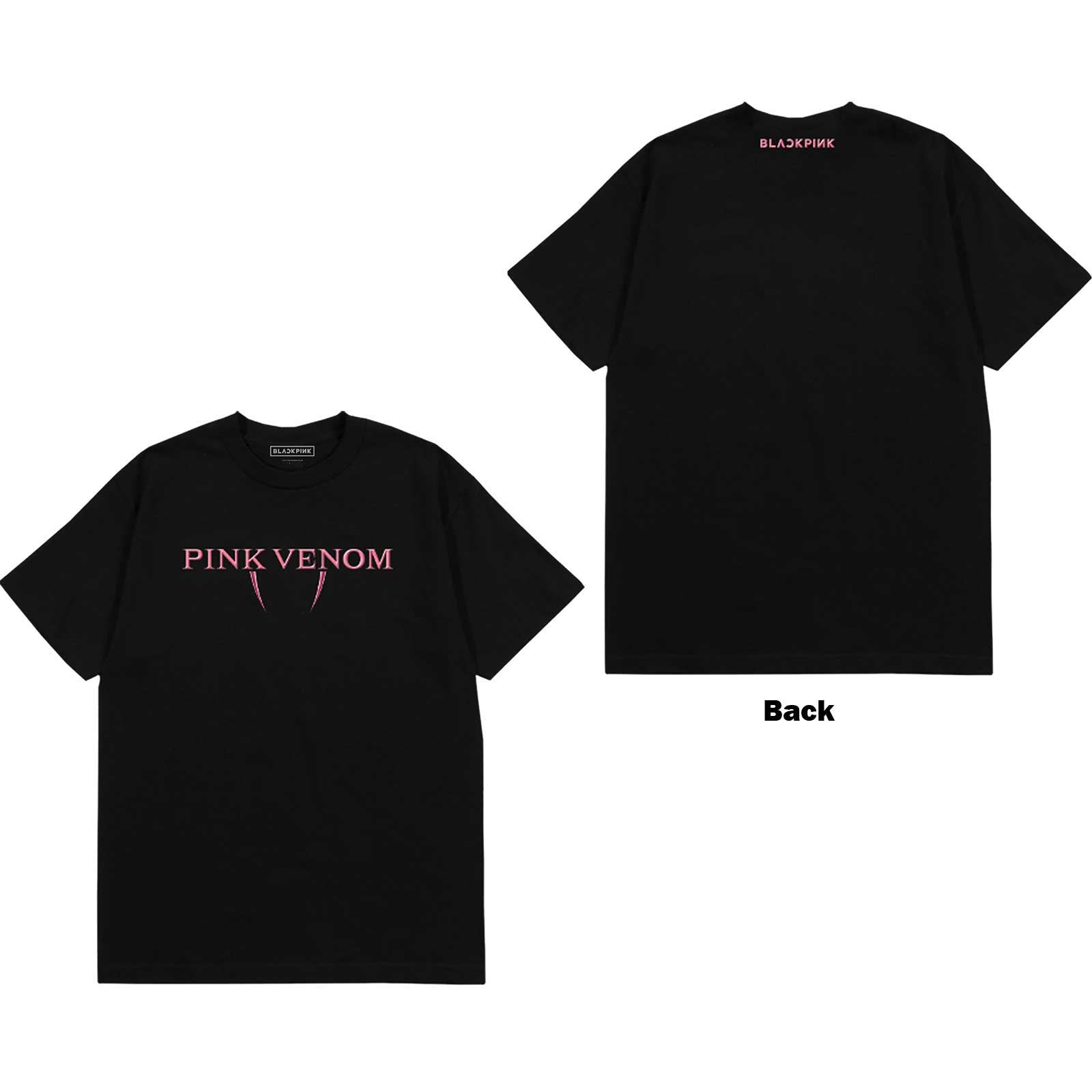BlackPink: Pink Venom Logo T-Shirt (Back Print)