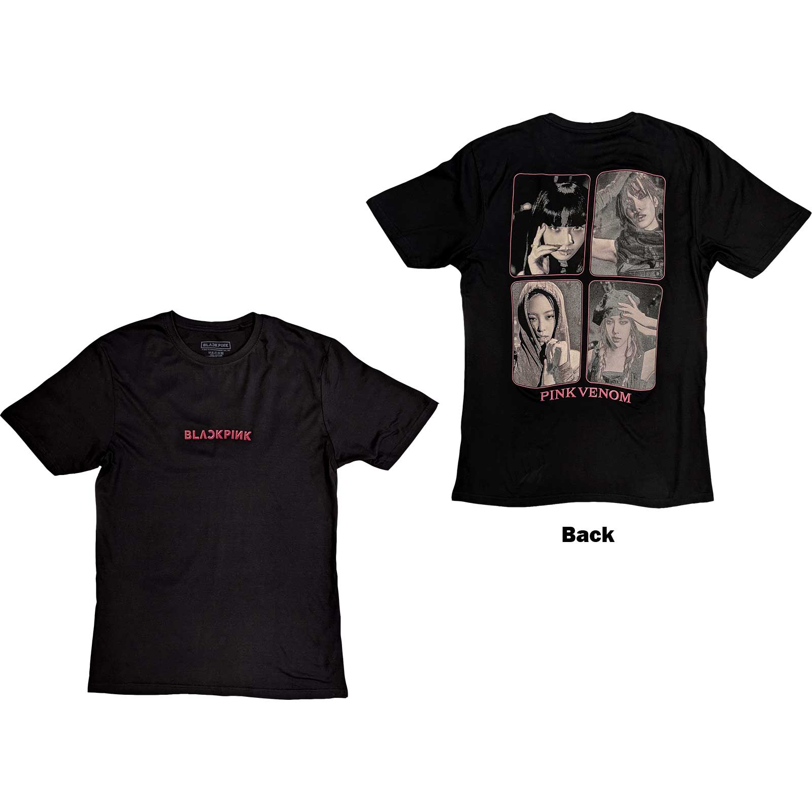 BlackPink: Pink Venom Group Photo T-Shirt (Back Print)