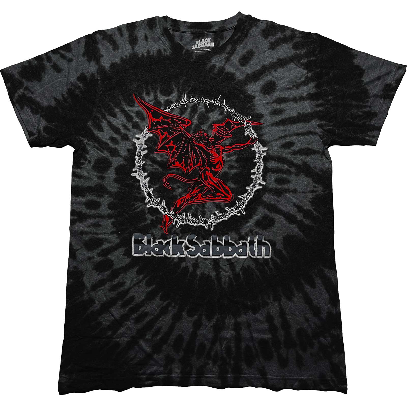 Black Sabbath: Red Henry T-Shirt (Dye Wash)
