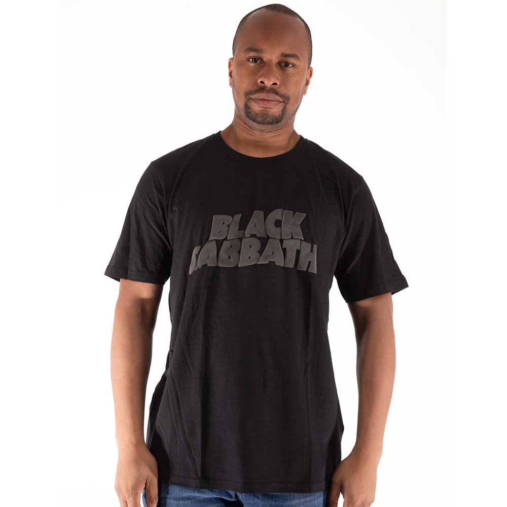 Black Sabbath: Wavy Logo Hi-Build T-Shirt (Hi-Build)