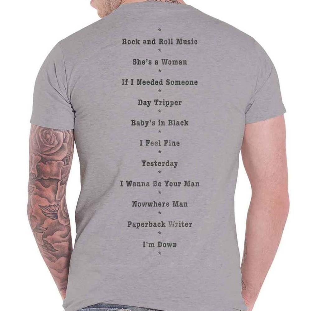 Billede af The Beatles Budokan Set List T-shirt back