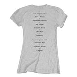 Billede af The Beatles Budokan Set List T-shirt til kvinder back