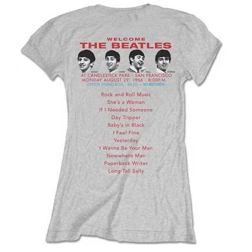 Billede af The Beatles Candlestick Park T-shirt til kvinder back