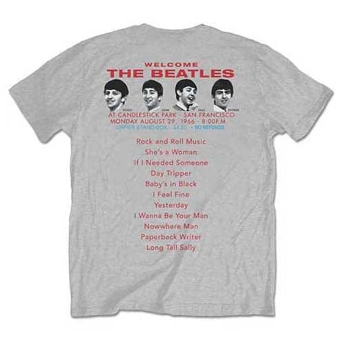 Billede af The Beatles Candlestick Park T-shirt back