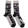 CBGB: Logos Striped Ankle Socks