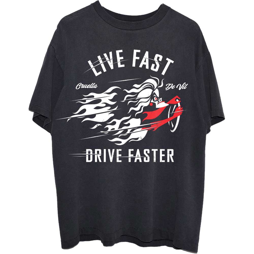 Disney: 101 Dalmations Cruella Live Faster T-Shirt