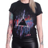 Billede af Pink Floyd Dark Side of the Moon Pink Splatter T-shirt til kvinder