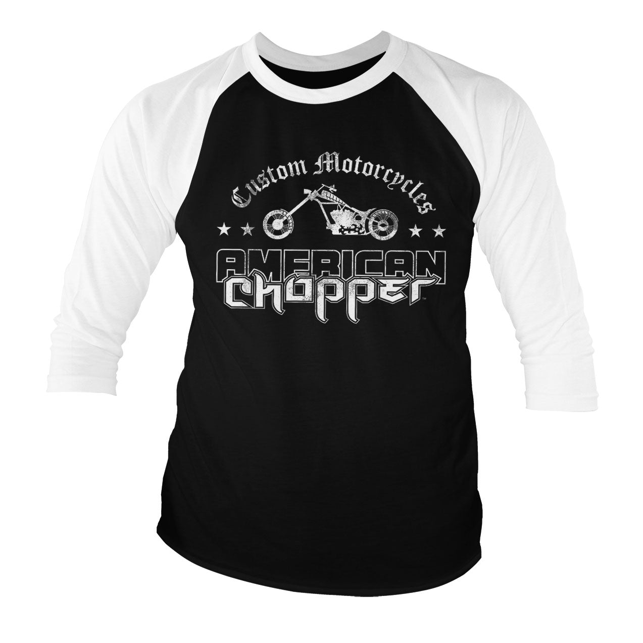 Billede af American Chopper, American Chopper: Washed Logo Raglan 3/4 Sleeve T-Shirt