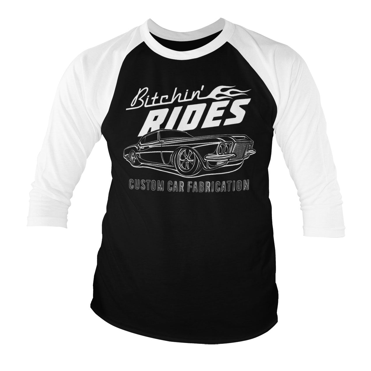 Billede af Bitchin' Rides, Bitchin' Rides: Custom Car Fabrication Raglan 3/4 Sleeve T-Shirt