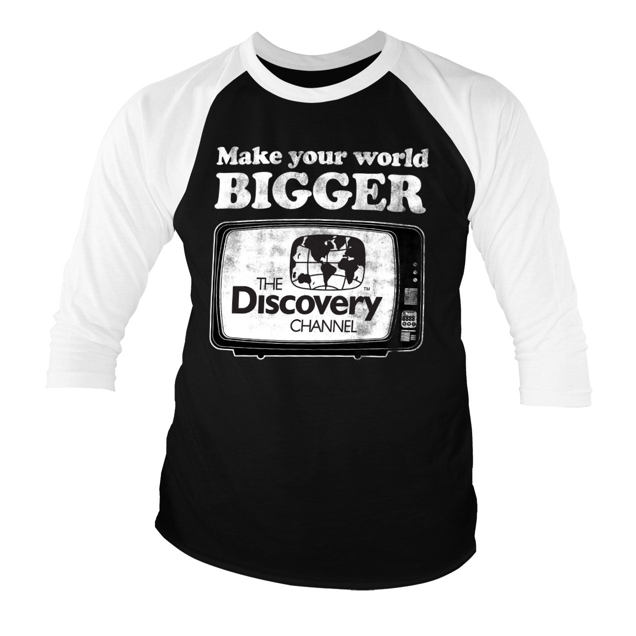 Billede af Discovery Channel, Discovery Channel: Make Your World Bigger Raglan 3/4 Sleeve T-Shirt