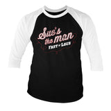 Billede af Fast N' Loud, Fast N' Loud: Sue's The Man Raglan 3/4 Sleeve T-Shirt