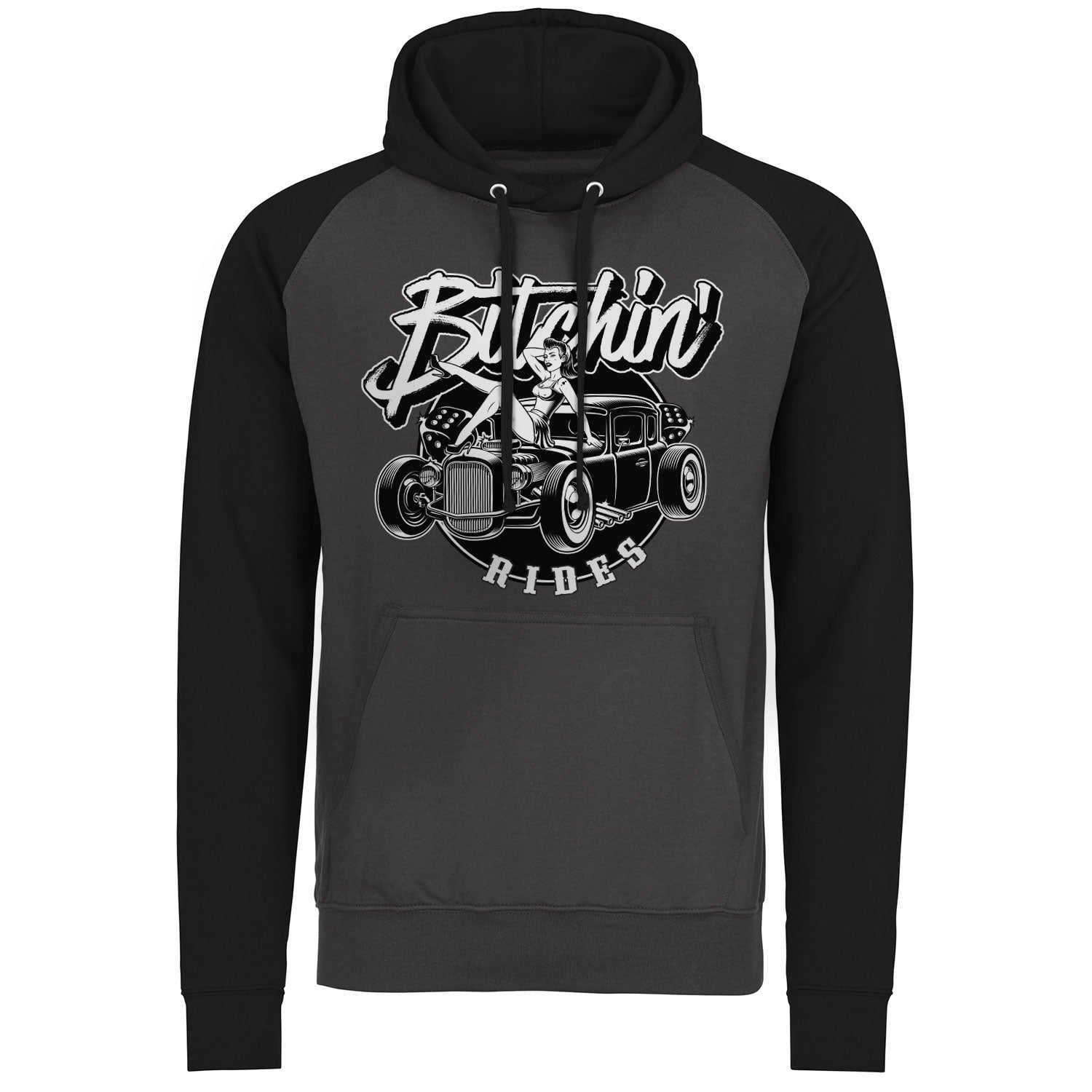 Billede af Bitchin' Rides, Bitchin' Rides: Hot Rod Hot Girls Raglan Hoodie