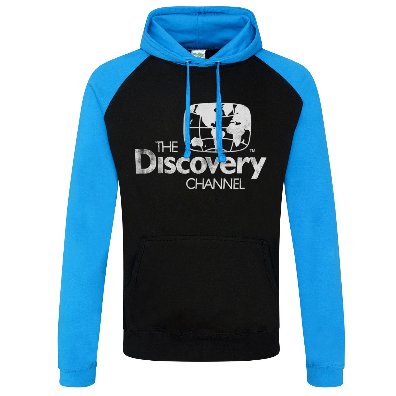 Billede af Discovery Channel, Discovery Channel: Distressed Logo Raglan Hoodie
