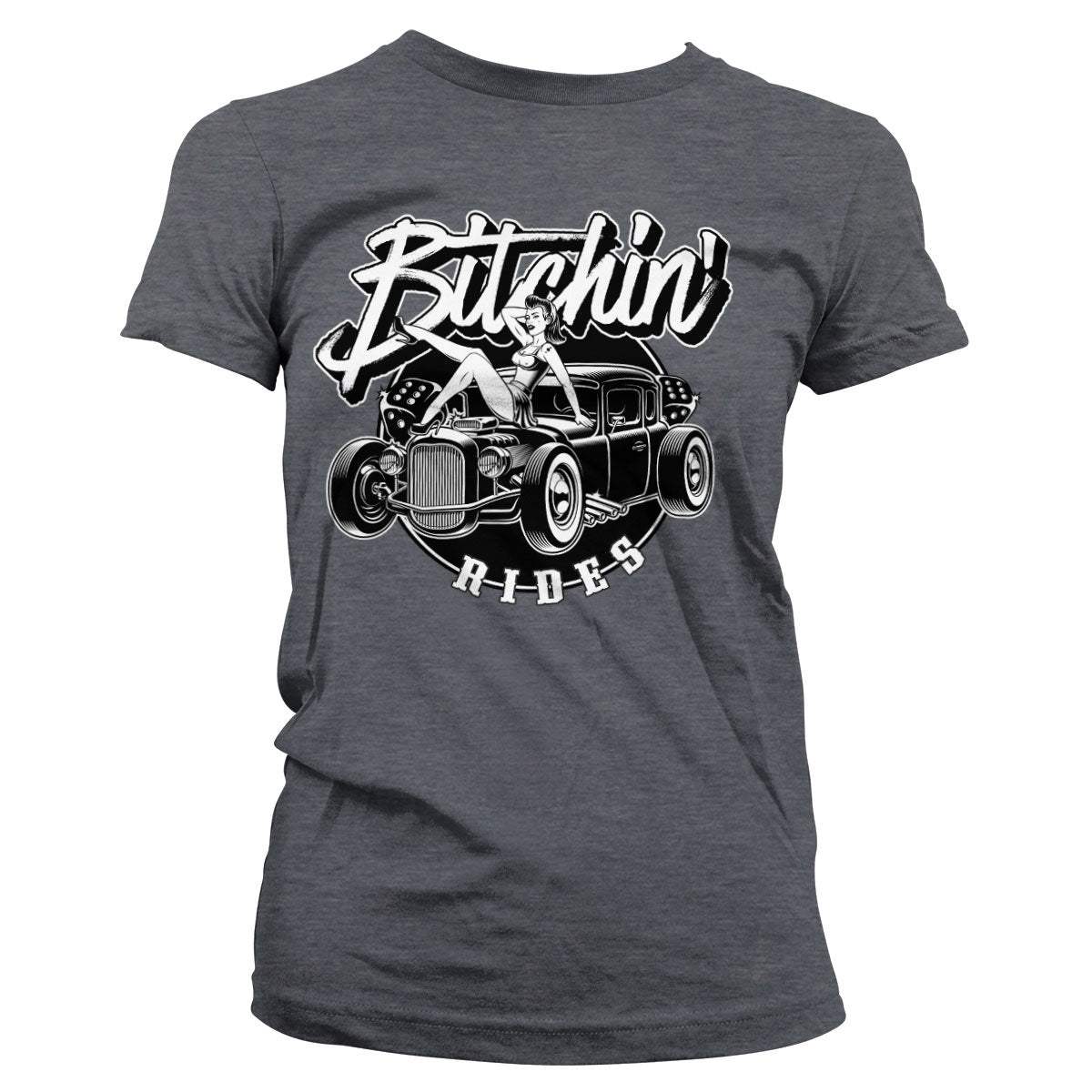 Billede af Bitchin' Rides, Bitchin' Rides: Hot Rod Hot Girls T-Shirt (Kvinder)