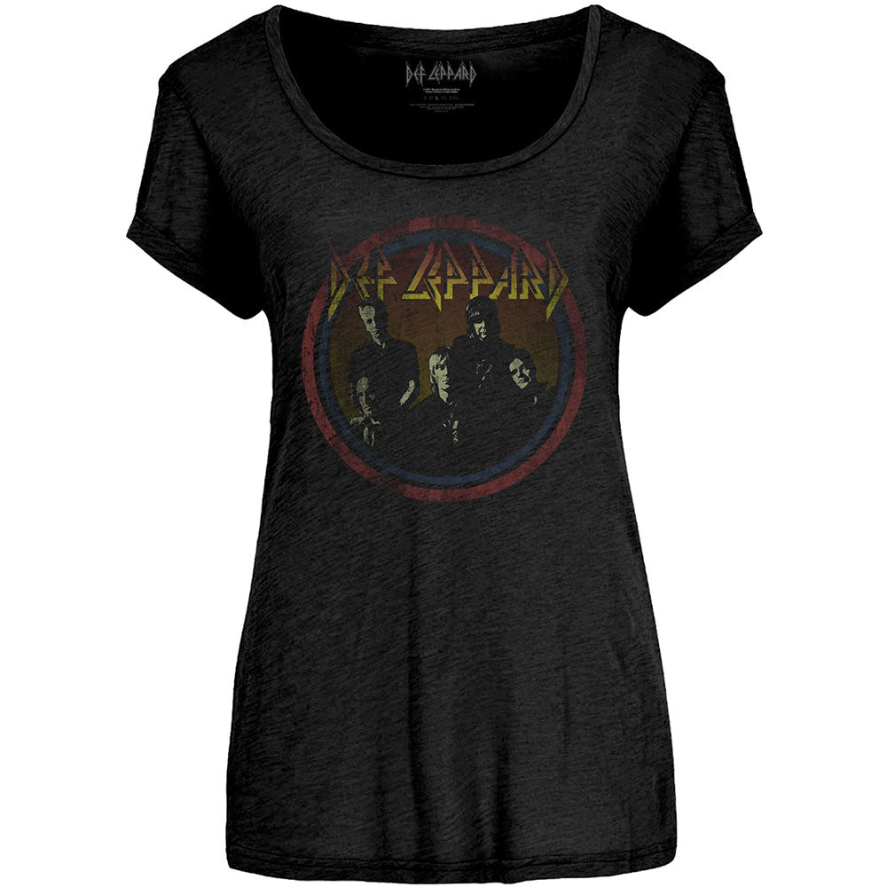 Billede af Def Leppard Vintage Circle T-shirt til kvinder