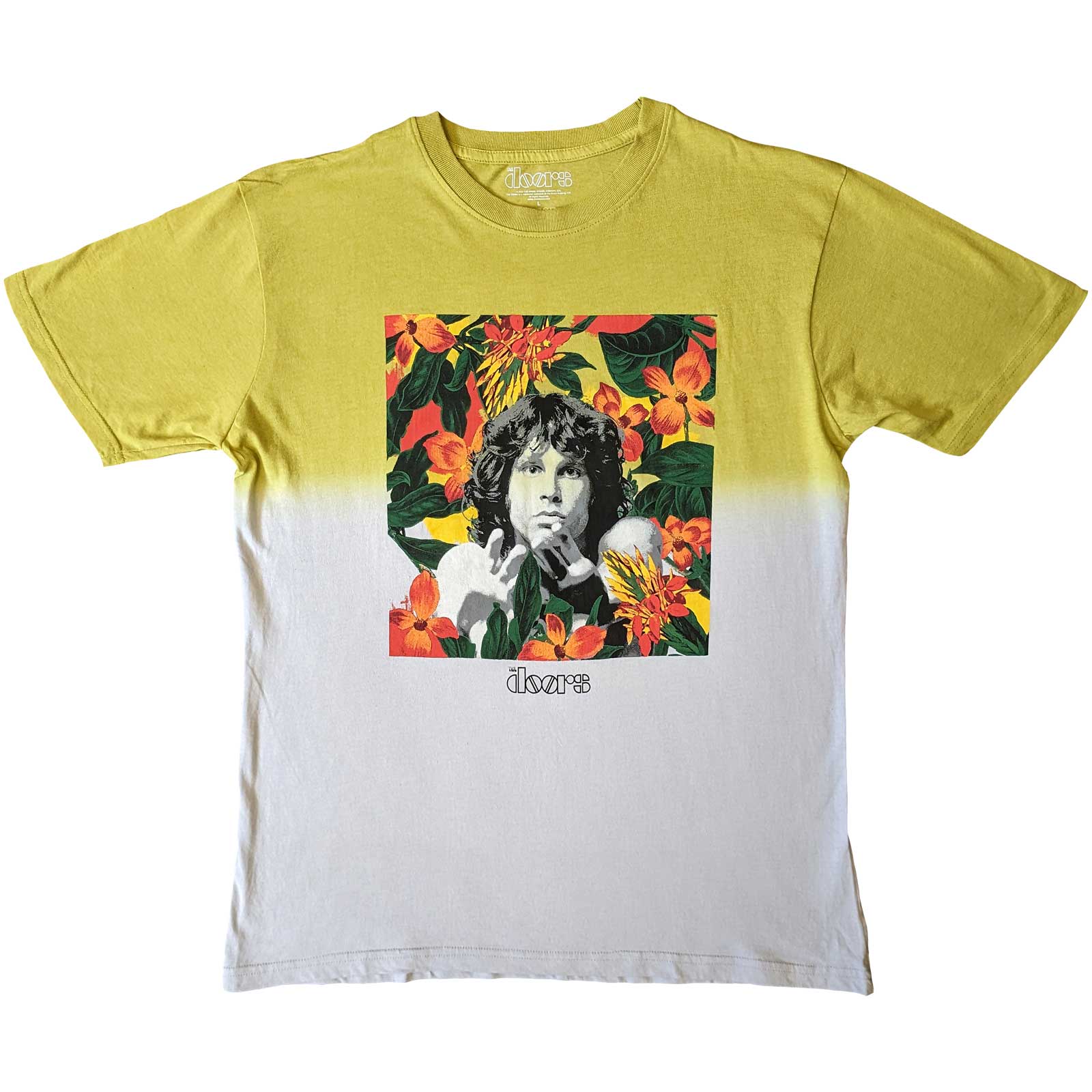 The Doors: Floral Square T-Shirt (Dip Dye)