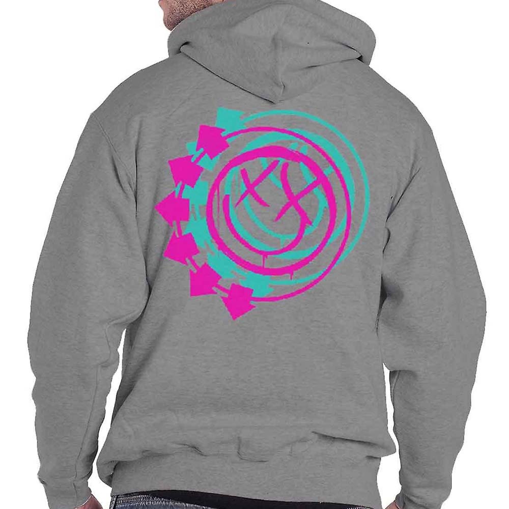 Billede af Blink-182 Double Six Arrow Smiley Hoodie gray back