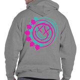 Billede af Blink-182 Double Six Arrow Smiley Hoodie gray back