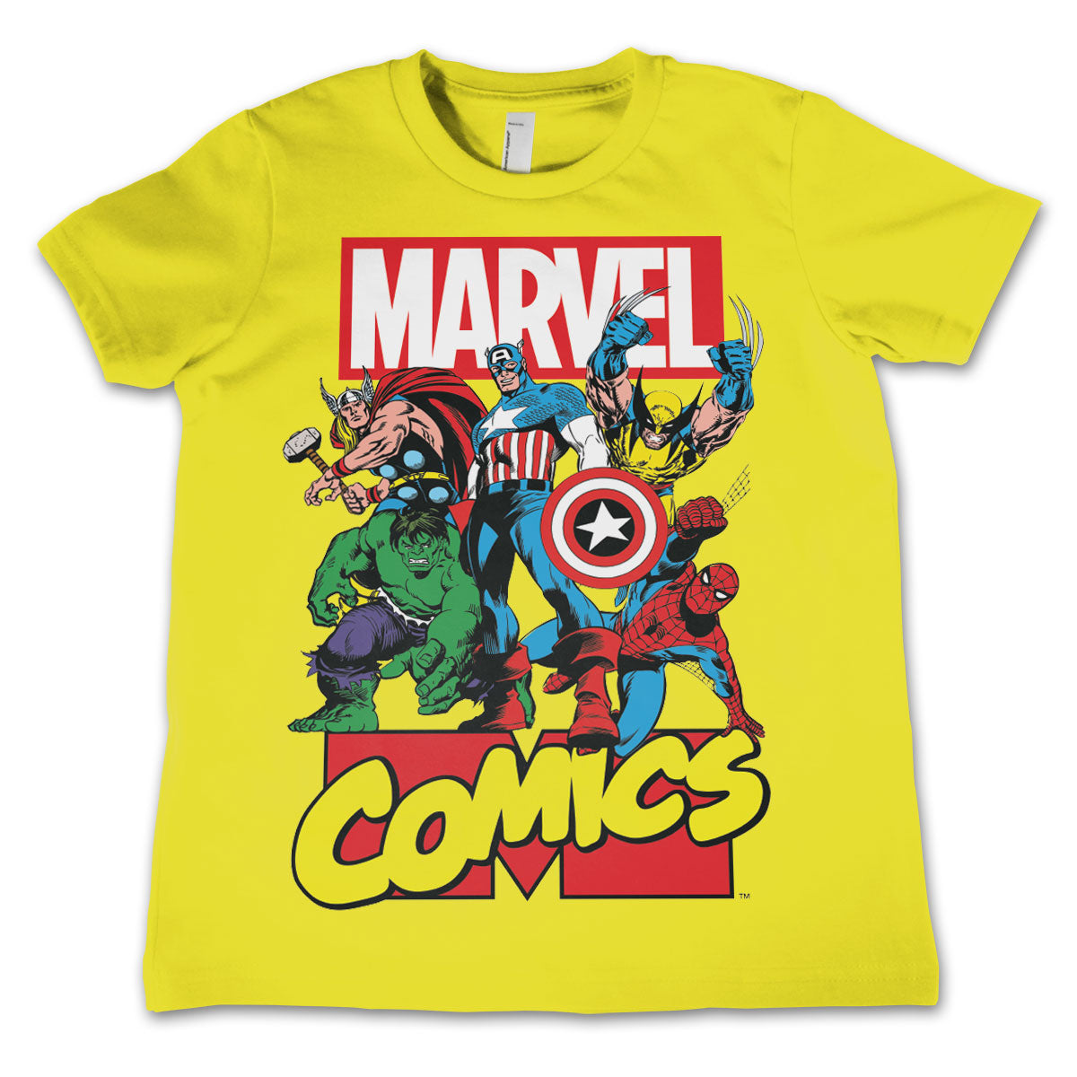 Rund ned Vellykket Irreplaceable Køb Marvel Comics: Heroes T-Shirt (Børn) | Merchhub.dk