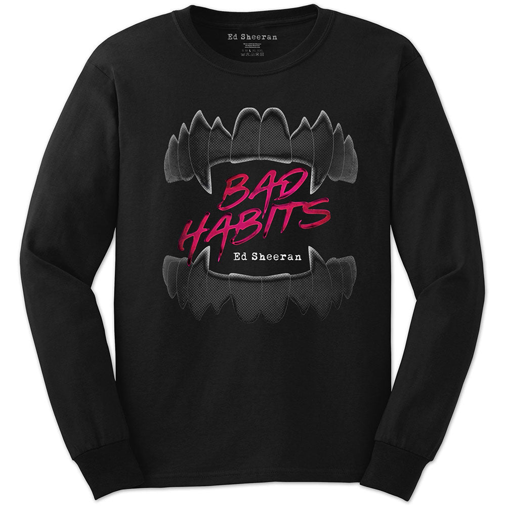 Ed Sheeran: Bad Habits Long Sleeved T-Shirt