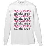 Ed Sheeran: Bad Habits Stack Long Sleeved T-Shirt