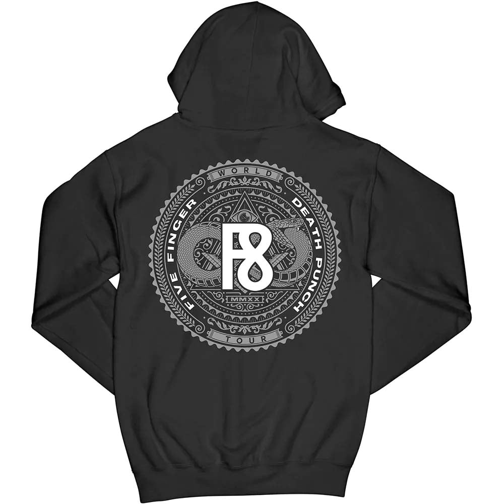 Billede af Five Finger Death Punch F8 World Tour 2020 Hoodie back