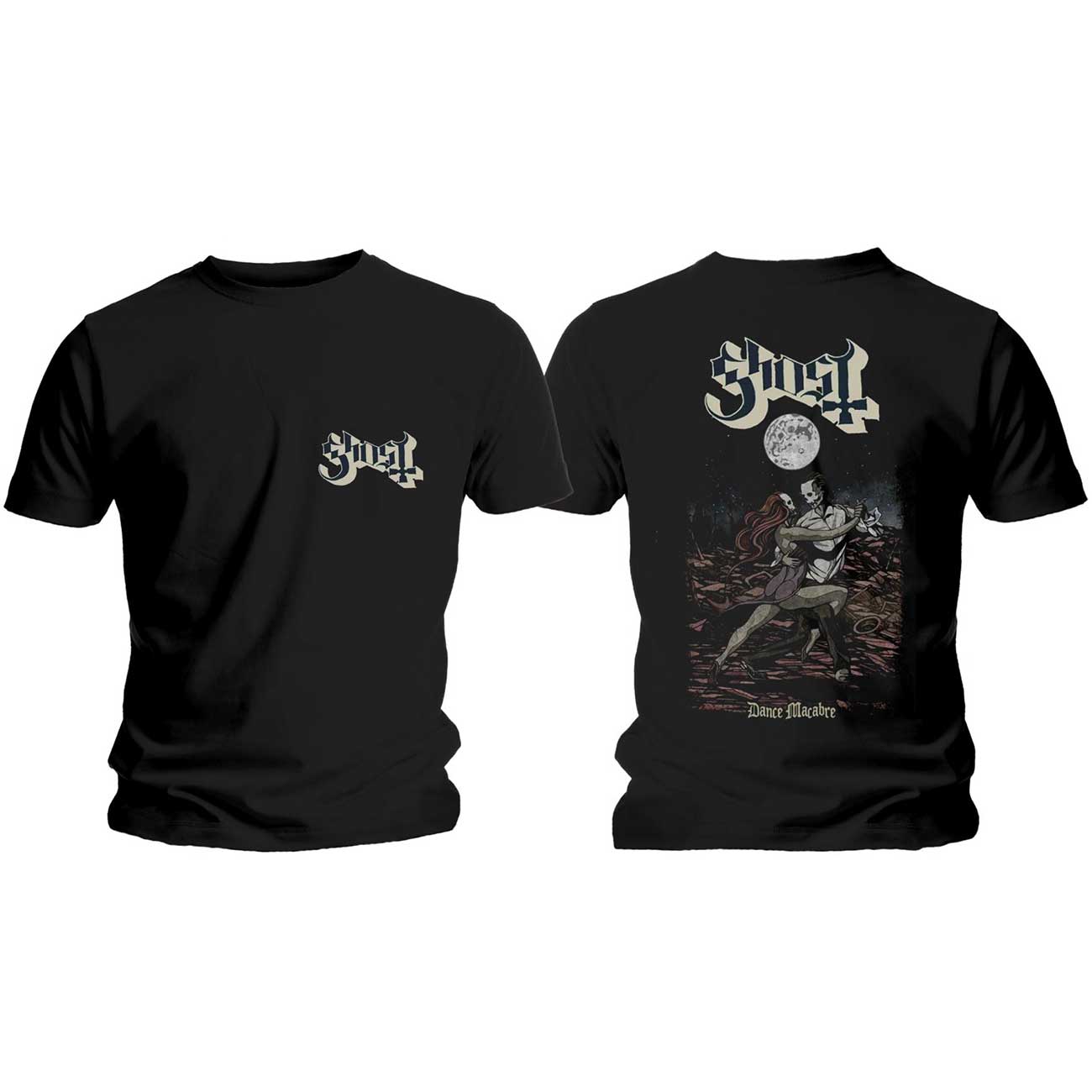 Ghost: Dance Macabre Cover & Logo T-Shirt (Back Print)