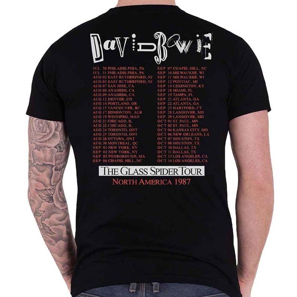Billede af David Bowie Glass Spider Tour T-shirt back 
