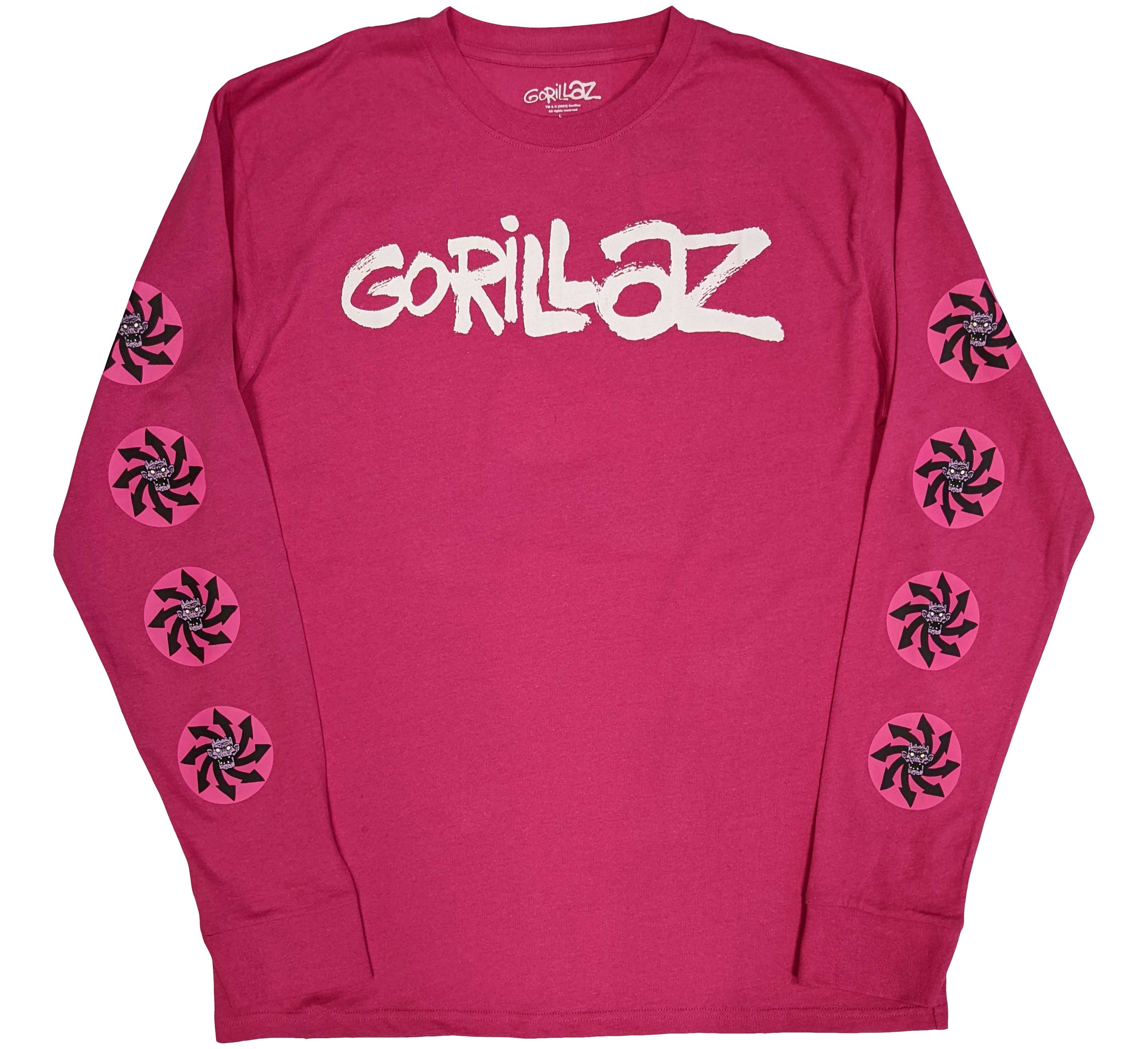 Gorillaz: Repeat Pazuzu Long Sleeve T-Shirt (Sleeve Print)