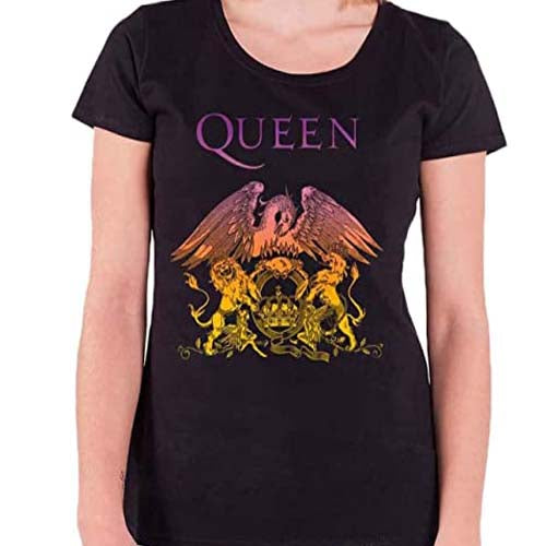 Billede af Queen Gradient Crest T-shirt til kvinder