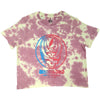 Grateful Dead: Concentric Skulls Crop Top (Kvinder) (Dye Wash)