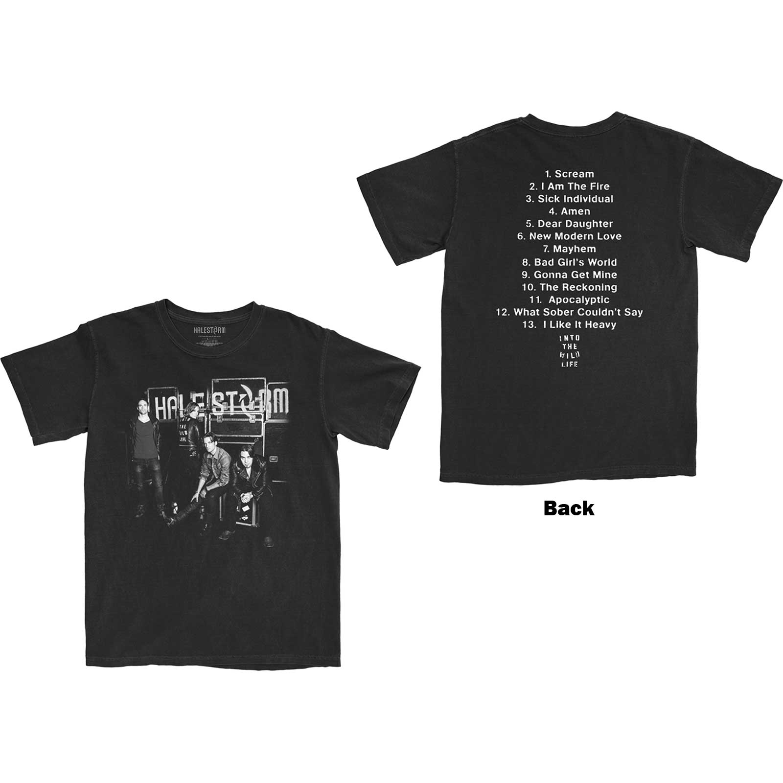 Halestorm: The Wild Cover T-Shirt (Back Print)