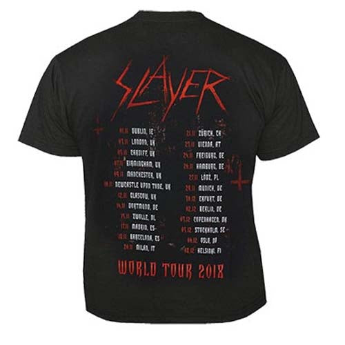 Billede af Slayer Hellthrone European Tour 2018 T-shirt back