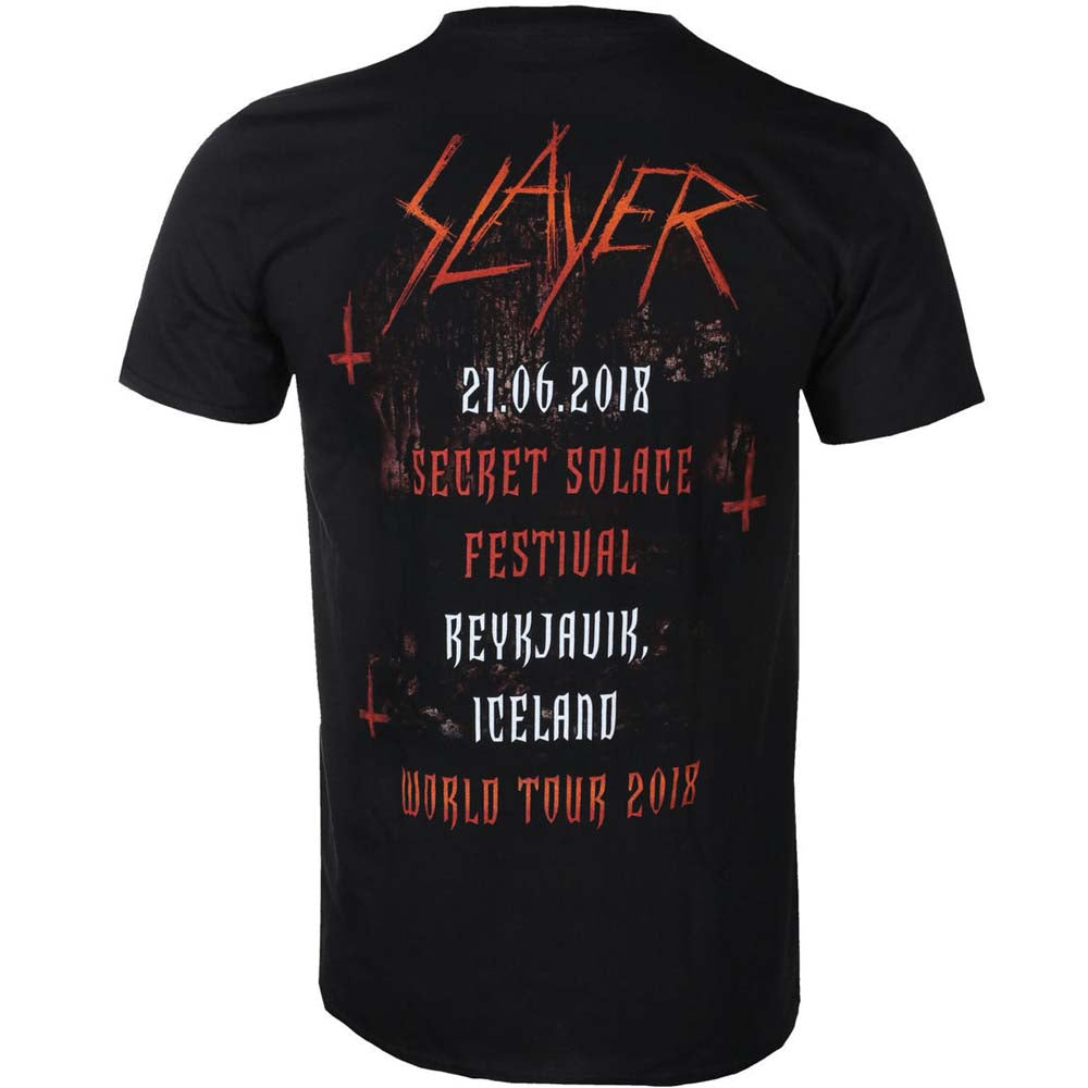 Billede af Slayer Hellthrone 21/06/18 Iceland Event T-shirt back
