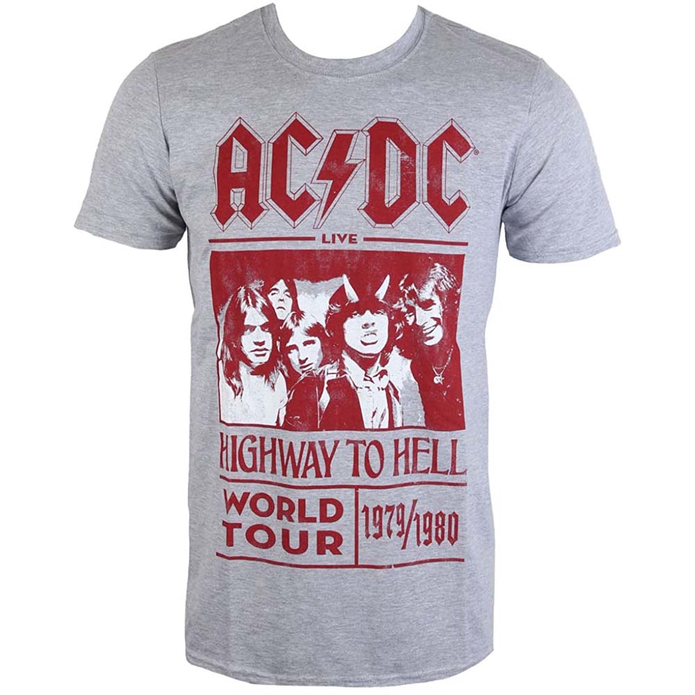  af AC/DC Highway to Hell World Tour 1979/1980 T-shirt grå