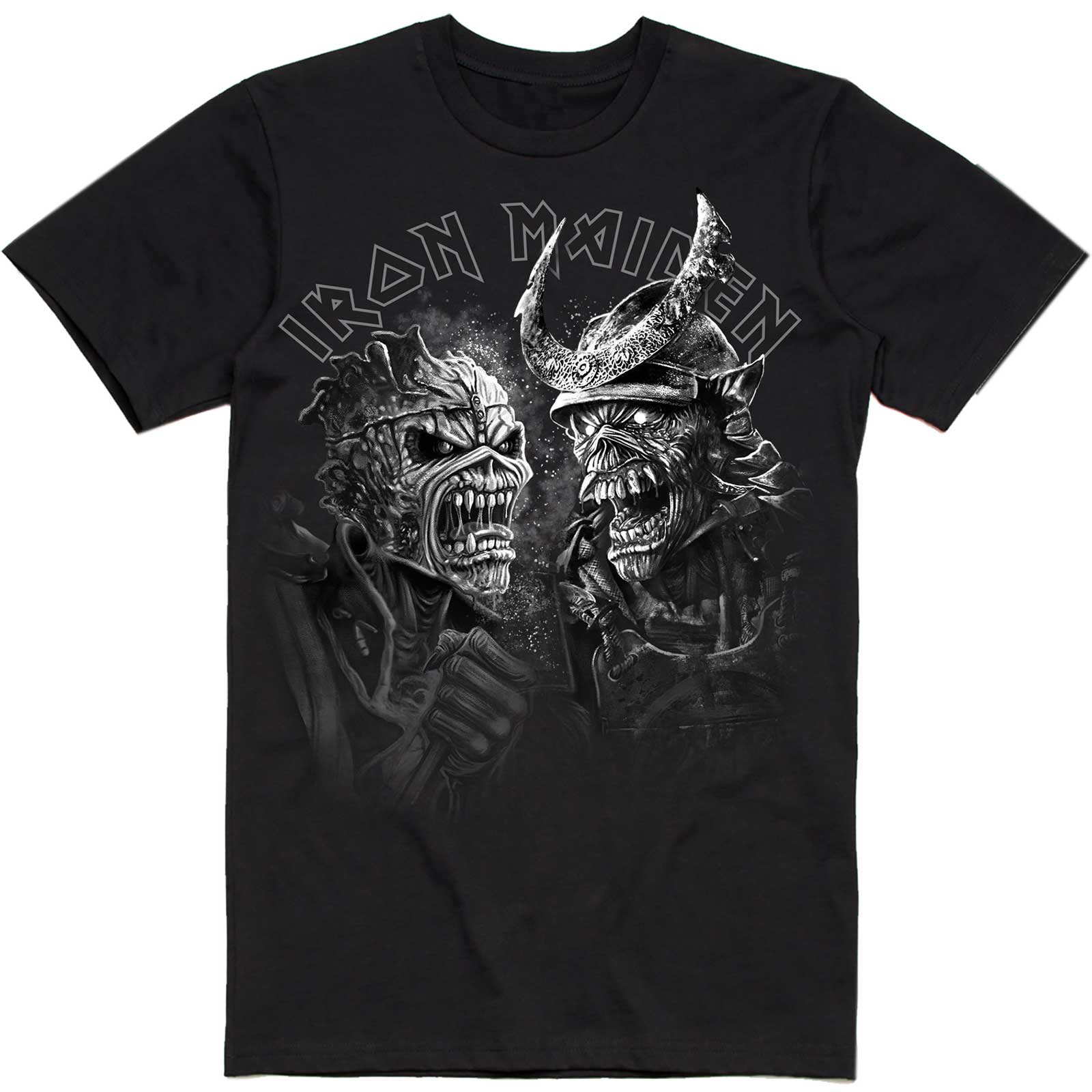 Iron Maiden: Senjutsu Large Grayscale Heads T-Shirt